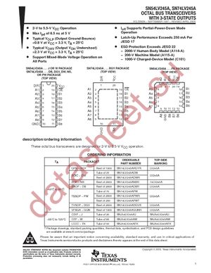 SN74LV245APWR datasheet  